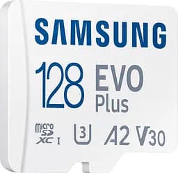 Карта пам'яті Samsung microSDXC EVO Plus 128GB UHS-I U3 V30 A2 + SD Adapter (MB-MC128KA) [83220] - мініатюра 2