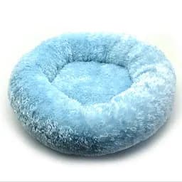 Лежак круглий для собак та котів Забава блакитна №2 50х14 см