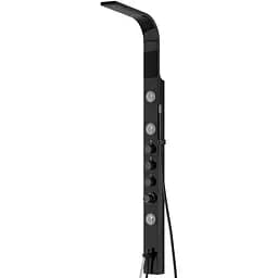 Душова панель Corsan Snake black LED з виливом та термостатом S002TBLLEDW, Чорний матовий