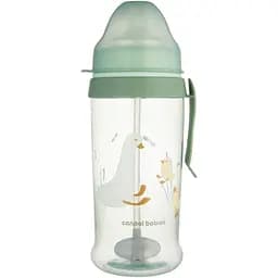 Бидончик непроливайка Canpol babies с трубочкой и утяжелителем Гуси (56/510_gre)