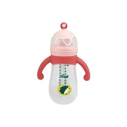 Бутылочка пластиковая с силиконовыми ручками MGZ-0200(Pink) 260 мл