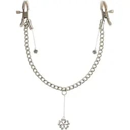 Зажимы для сосков с кулоном Pipedream Fetish Fantasy Crystal Nipple Clamps серебристый