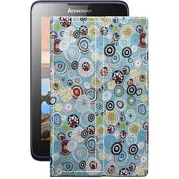 Чехол StatusCASE из экокожи для планшета Lenovo Idea Pad A3500 Круги-цветные