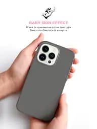 Силиконовый чехол для Apple iPhone 15 Pro, ICON2 Case, серый, противоударный, панель, защита всего корпуса, матовая поверхность Soft Touch, выступает над дисплеем, совместим с защитными стеклами и пленками, с микрофиброй, ArmorStandart (ARM70521) - мініатюра 8