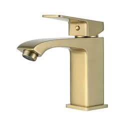 Змішувач для умивальника литий вилив золото Frap F1076-3 Золотий