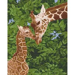 Картина по номерам Жирафенок с мамой 40х50 см 11637-AC