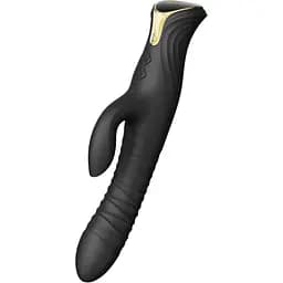 Вибратор-кролик Zalo Mose Rabbit Thruster 25.7 см черный