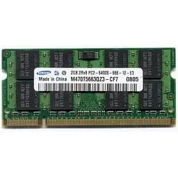 Оперативна пам'ять для ноутбука Samsung SO-DIMM DDR2 2GB 800MHz PC2-6400 Б/В