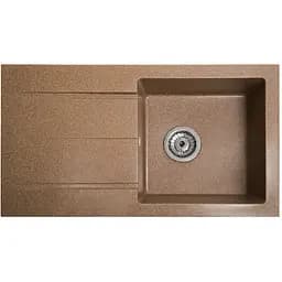 Гранітна кухонна мийка Romzha Quadro Teracota (701) з крилом