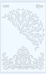 Трафарет многоразовый универсальный №U56 Ажур 13×20 прозрачный 0,5мм.