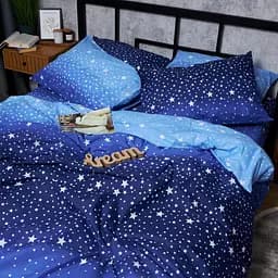 Комплект постільної білизни Moon&Star Бязь Gold Люкс Night Glow Сімейний 143х210х2 наволочки 2х70х70 - мініатюра 7