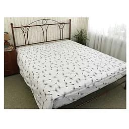 Простирадло Руно бязь набивна 240х220 см біле (76.114Б_Fly white)