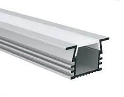 LED профіль врізний. Розсіювач PC морозний в комплекті. 2м KLOODI KLP1612KR 2