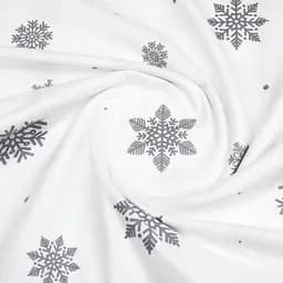 Дитяча постільна білизна фланель Cosas SNOWFLAKES SILVER CS2 110х140см (Flannel_SnowflakesSilver_38Shadow_140) - мініатюра 7