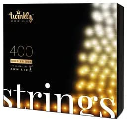 Twinkly Smart LED Гірлянда Twinkly Strings AWW 400, Gen II, IP44, довжина 32м, кабель чорний