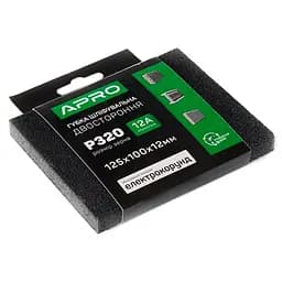 Губка шлифовальная Apro 125 x 100 x 12мм x P320
