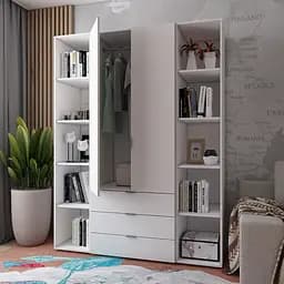 Комплект Doros Гелар з 2 Етажерками Білий 2 ДСП (42005030) - мініатюра 3