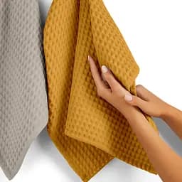 Рушники вафельні Cosas Greek Waffle Marigold CS1 2 шт., 75x95 см/75x130 см, гірчичні/пісочні - мініатюра 8
