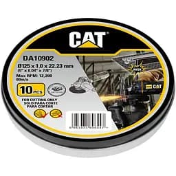 Набор отрезных кругов по металлу Cat T1, 125  x 1 x 22.23 мм 10 шт. (DA10902)