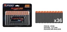 Набор мягких патронов ВТ349 Turbo Slamfire Maх 36 шт., на блистере (6959223464349)