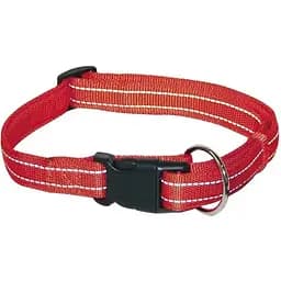 Нашийник для собак Croci Soft Reflective світловідбиваючий з нейлону 35-55 см червоний