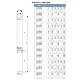 Насос відцентровий свердловинний DONGYIN 4SD10/22 380В 4.0кВт H 136(95)м Q 240(165)л/хв Ø102мм (з 3х ЧАСТИН) (7771663) - мініатюра 3