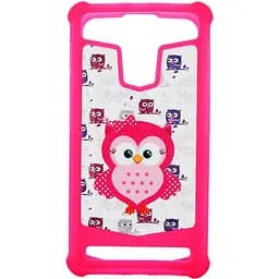 Чохол-накладка Toto Universal TPU case with image 5.5" Owl Pink