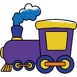 Набір для розмальовки з пальчиковими фарбами ArtCraft Паровозик 25х25 см (15628-AC)