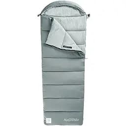 Спальник с капюшоном Naturehike M400 NH20MSD02, 1°C правый серый