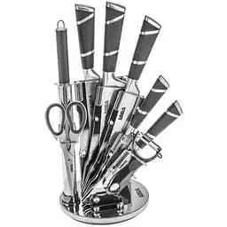 Набір ножів із підставкою 9 предметів Black (NS27SETKN)