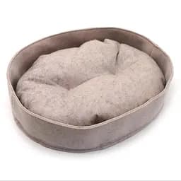 Лежак для котів та собак Zoo-hunt із фетру Емілі бежевий №2 35х45х10 см