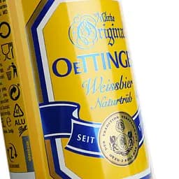 Пиво Oettinger Weissbier світле нефільтроване 4.9% 0.5 л з/б (910699) - мініатюра 7