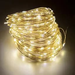 Гирлянда Роса 200 м USB 2000 LED на прозрачной проволоке Теплый белый