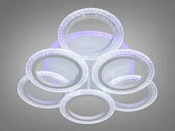 Стельова LED-люстра з димером та кольоровим підсвічуванням Diasha 2408/3+3WH LED 3color dimmer - мініатюра 4