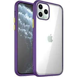 Чохол-накладка iPaky Bright Series/TPU Frame With Clear PC Case Apple iPhone 11 Pro Purple