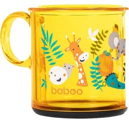 Чашка з нековзким дном Baboo Safari, 12+ міс., 170 мл, жовта (8-142)
