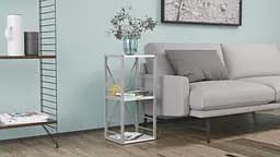 Етажерка 3/34 Ferrum-decor Серії Коннект 73x34x28 сірий ДСП Білий 16мм (FRD-104301) - мініатюра 2
