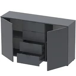 Комод Doros Рон 5 Графіт 2 фасади 4 шухляди 140х38х81 (44900235) - мініатюра 6