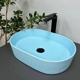 Умивальник VBI Verona 50 blue matt накладний VBI-011321, Синий - мініатюра 3