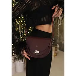 Жіноча шкіряна сумка Kira Бордова