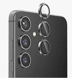 Захисне скло DK для Samsung Galaxy A55 A556 на камеру Lens Metal Ring Eagle Eye 017695 black - мініатюра 6