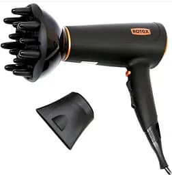 Профессиональный мощный фен Rotex RFF200-B DelicateCare Pro диффузор концентратор 2000 Вт