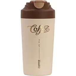 Термокружка Coffee 480 мл с керамической колбой, коричневый Yiwu HP-14-14BR