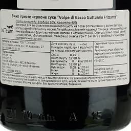 Вино ігристе Volpe di Bacco Gutturnio Frizzante червоне сухе 0.75 л - мініатюра 3