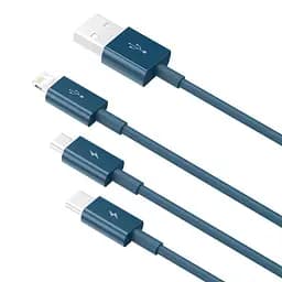 Кабель Baseus Superior 3 в 1 (Micro USB + Lightning + Type-C) 3.5A скоростной CAMLTYS-03