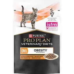 Набір вологий корм для дорослих котів Purina Pro Plan Veterinary Diets OM Obesity Management St/Ox для схуднення з куркою 10 x 85 г - мініатюра 5