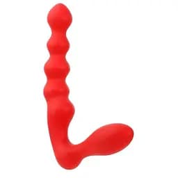 Страпон Dream Toys Purrfect Silicone 19 см червоний