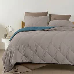 Покривало стьобане двостороннє Cosas Taupe Stone CS10 150х220 см (Blanket_84Quartz_68Sky_kt_119Smoky_150x220) - мініатюра 4