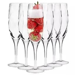 Набір келихів для шампанського Krosno Romance, скло, 170 мл, 6 шт. (795300)