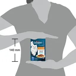 Вологий корм для дорослих котів Purina Gourmet Perle Mini Fillets Tuna міні філе у соусі з тунцем 85 г - мініатюра 4
